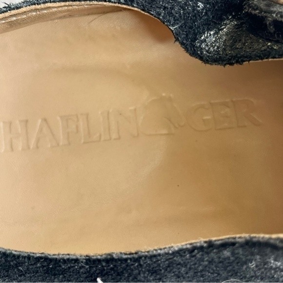 Haflinger Womens Size 36 Black Slip On Scuffed Leather Mule/Clog - Picture 12 of 13